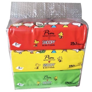 PIM กระดาษทิชชู่เช็ดหน้า ลาย Snoopy