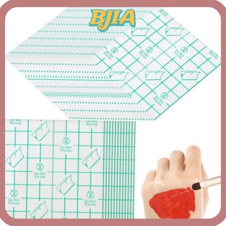 Bja สติกเกอร์แต่งหน้า, ฟิล์ม Pu กันน้ํา พาเลทมือแต่งหน้า, เครื่องมือต่อกิ่ง DIY ถาดสีเล็บ แบบใช้แล้วทิ้ง สําหรับผู้หญิง