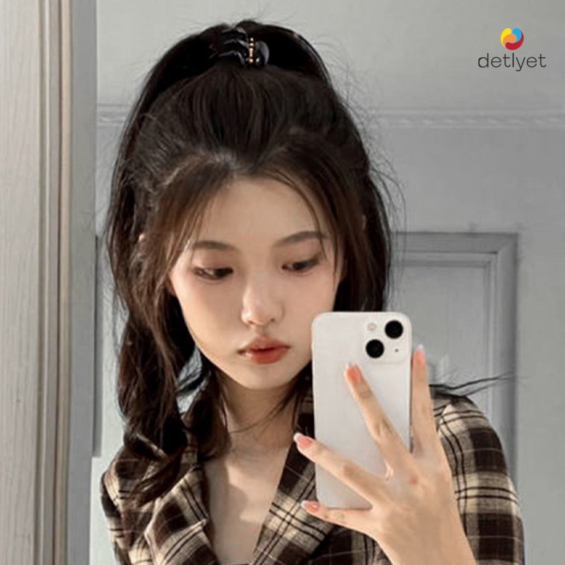 COD-DETพร้อมส่งคลิปหนีบผมหางม้า,รูปตัวอักษร สีดํา สีขาว,ขนาดเล็ก สวยหรู แฟชั่นโบราณ