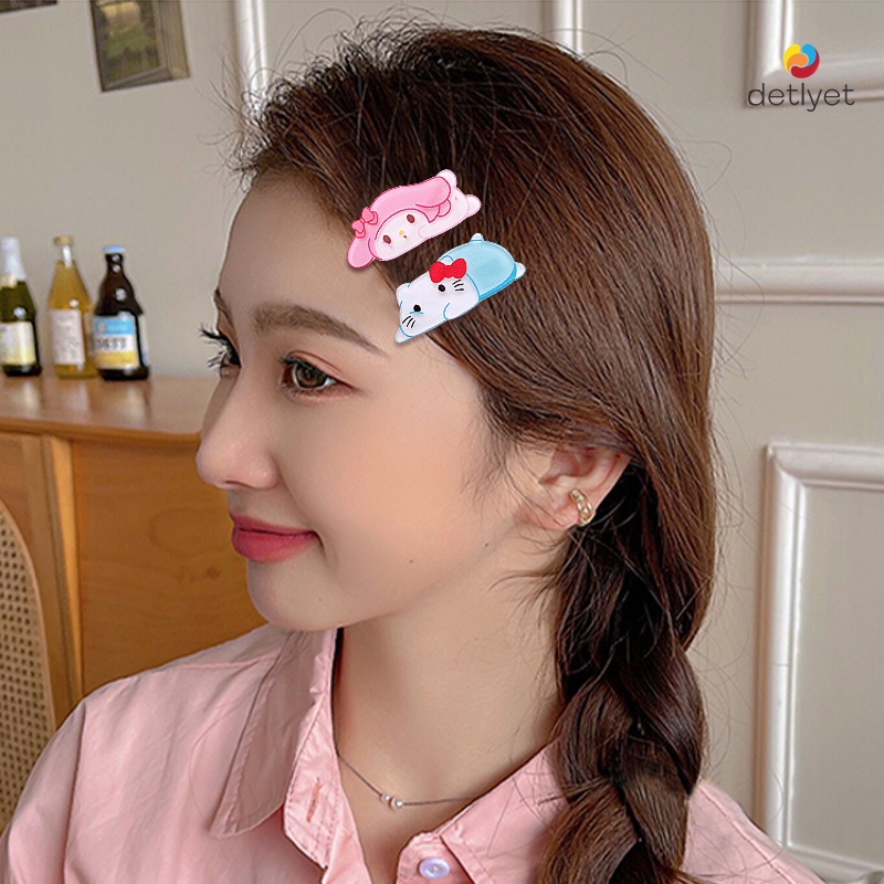 COD กิ๊บติดผมอะคริลิคซานริโอ้ลายการ์ตูนน่ารักเกาหลีหน้าม้าคลิปด้านข้างหวานละเอียดอ่อนเครื่องประดับผมเด็กผู้หญิง-det