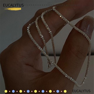 Eutus สร้อยข้อมือโช้กเกอร์ แต่งสายโซ่ หรูหรา