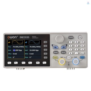 [T&amp;L]Owon Dge2035 เครื่องกําเนิดไฟฟ้าดิจิทัล ออสซิลโลสโคป ช่องคู่ แบบพกพา ขนาดเล็ก 2CH 35MHz 125MS/s หน้าจอ LCD 3.6 นิ้ว