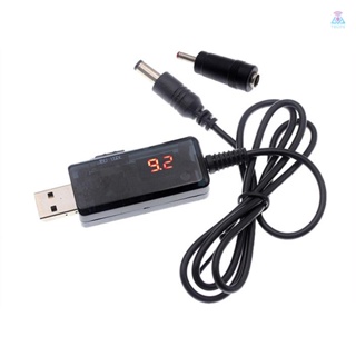 [T&amp;L] สายเคเบิลแปลงสเต็ปอัพ USB DC5V เป็น 9V 12V พร้อมแจ็คกระแสตรง 5.5x2.1/2.5 มม. 3.5x1.35 มม. สําหรับพัดลมเราเตอร์ ไฟ LED