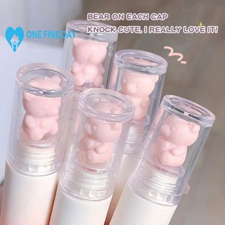 【พร้อมส่ง】ลิปสติก ลิปกลอส เนื้อกํามะหยี่ ลายหมีน่ารัก สําหรับเด็กผู้หญิง A7P5