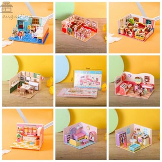 Augustina โมเดลตัวต่อ รูปบ้าน 3D ขนาดเล็ก แฮนด์เมด สําหรับตกแต่งบ้าน