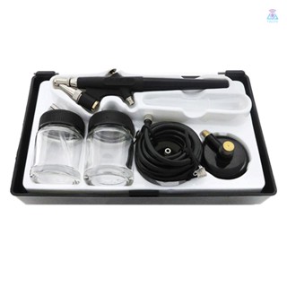 [T&amp;L]Mini Single Action Air Brush Kit Siphon Feed 0.8mm Paint Spray  Air Brush Kit with Hose 2cc Fluid Cups Spray Tool for Body Painting Makeup Art Model Tattoo Manicure