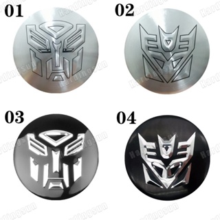 Jkll สติกเกอร์อลูมิเนียม ลายโลโก้สัญลักษณ์ Transformers สําหรับติดตกแต่งล้อรถยนต์ 4 ชิ้น ต่อชุด (56 มม.)