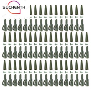 Suchenth 50 ชิ้น / เซต ขั้วต่อตกปลา อุปกรณ์ตกปลา อุปกรณ์ตกปลา พร้อมหมุด หางยาง ท่อ