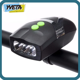 Yveta 2 In 1 ไฟ Led 3 ดวง ปรับได้ พร้อมแตร เพื่อความปลอดภัย อุปกรณ์เสริม สําหรับรถจักรยาน