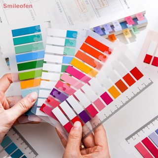 [Smileofen] ใหม่ แถบดัชนี พร้อมไม้บรรทัด มาร์กเกอร์สี สําหรับอ่านหนังสือ หนังสือ โรงเรียน สํานักงาน 200 แผ่น