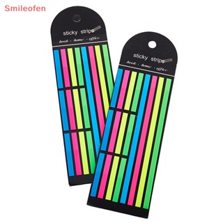 [Smileofen] สติกเกอร์ธงเรืองแสง สีโปร่งใส สําหรับติดตกแต่งเครื่องเขียน โรงเรียน ออฟฟิศ 1 ชุด