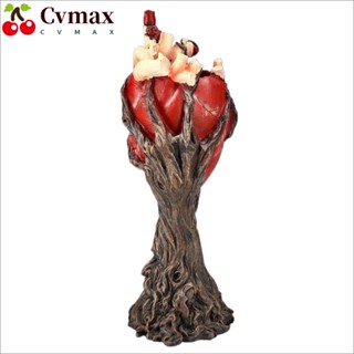 Cvmax โมเดลเรซิ่น รูปหัวใจ สีแดง สําหรับตกแต่งโต๊ะ