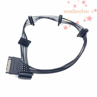 Malcolm สายเคเบิลพาวเวอร์ซัพพลาย SATA SATA 4PIN SATA 15Pin 18AWG SATA สําหรับฮาร์ดดิสก์ HDD SSD DIY