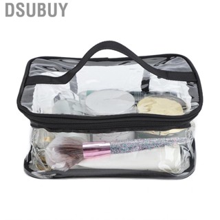 Dsubuy PVC Toiletry Bag  Transparent Portable Travel Hand Carrying Storage