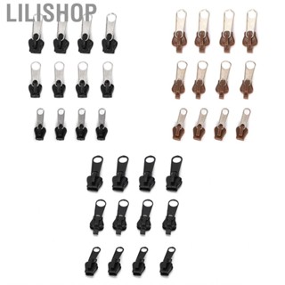 Lilishop 12Pcs Universal Zipper Head  Kit Replacement For DIY Jackets