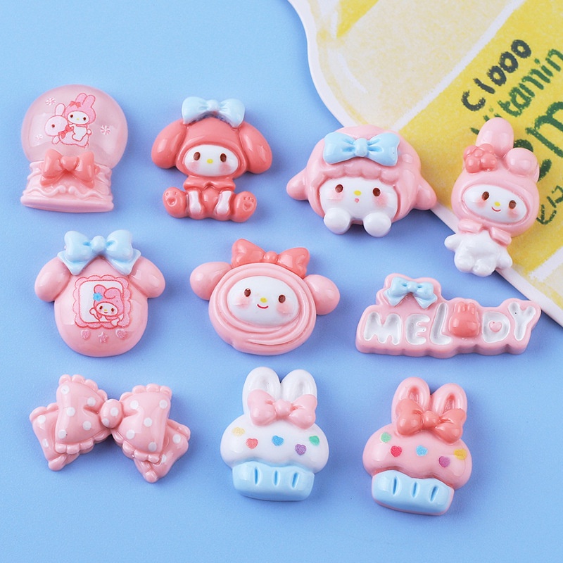 [4 #] Jibbitz Crocs กาวติดรองเท้า เรซิ่น แวววาว น่ารัก diy อุปกรณ์เสริม สําหรับทําเครื่องประดับผม กิ๊บติดผม เคสโทรศัพท์ XD