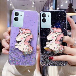 พร้อมส่ง เคสโทรศัพท์มือถือใส แบบนิ่ม ลายการ์ตูนยูนิคอร์น กันกระแทก สําหรับ VIVO V29 Y27 Y36 Y78 5G 4G 2023 VivoV29 VivoY27