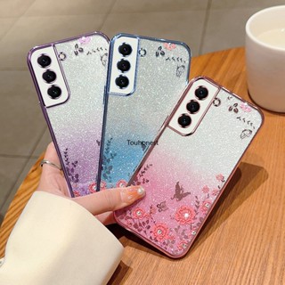 เคส For Samsung Galaxy S22 Ultra เคส Samsung A11 เคส Samsung A12 Casing Samsung A13 A04S Case Samsung S22 Plus Case Samsung S20 FE Case Samsung M11 M12 Case TPU Luxury Romance Flower Butterfly Silicone Phone Case Cassing Cases Cover OU โทรศัพท์ซิลิโคน