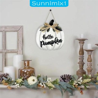 [Sunnimix1] ป้ายต้อนรับ ลายฟักทอง งานฝีมือ 10 นิ้ว x12 นิ้ว สําหรับแขวนประตูหน้าบ้าน วันขอบคุณพระเจ้า วันหยุด ฤดูใบไม้ร่วง