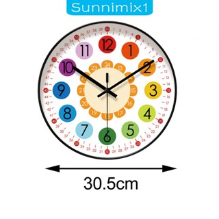 [Sunnimix1] นาฬิกาแขวนผนัง เสียงเงียบ ใช้แบตเตอรี่ สําหรับตกแต่งบ้าน ห้องนั่งเล่น ห้องนอน