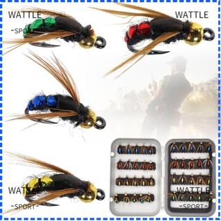 Wattle เหยื่อตกปลา รูปแมลงวัน ขนาดใหญ่ แบบพกพา 10 ชิ้น