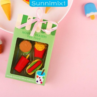 [Sunnimix1] ยางลบดินสอ ลายการ์ตูนน่ารัก ขนาดเล็ก แบบพกพา เพื่อการเรียนรู้ สําหรับเด็กนักเรียน 4 ชิ้น