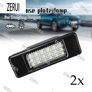 Zr ไฟ LED 18 ดวง SMD ติดป้ายทะเบียนรถยนต์ 6000K สําหรับ Peugeot 106 207 307 308 406 407 508 CITROEN C3 C4 C5 C6 C8