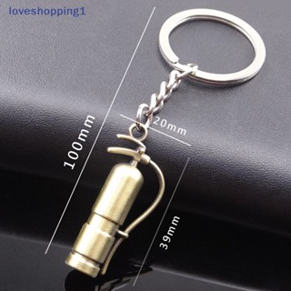 Loveshopping ใหม่ พวงกุญแจโลหะ รูปเครื่องดับเพลิง แฟชั่น สําหรับห้อยตกแต่งรถยนต์