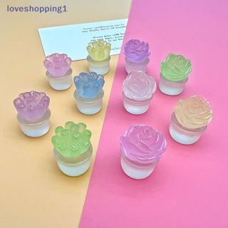 Loveshopping กระถางเรซิ่นเรืองแสง ขนาดเล็ก สุ่มสี สําหรับตกแต่ง 2 ชิ้น