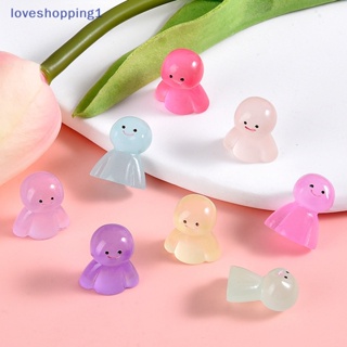 Loveshopping ตุ๊กตาเรซิ่นเรืองแสงในที่มืด ขนาดเล็ก สําหรับตกแต่งสวน DIY 10 ชิ้น