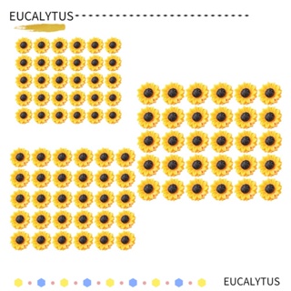 Eutus จี้เรซิ่น รูปดอกทานตะวัน สําหรับทําเครื่องประดับ ต่างหู สร้อยคอ สร้อยข้อมือ DIY 30 ชิ้น