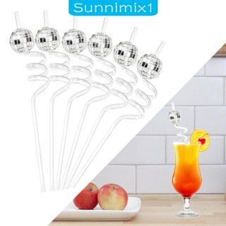 [Sunnimix1] หลอดแก้วดิสโก้บอล 70S ขนาดเล็ก 6 ชิ้น สําหรับตกแต่งปาร์ตี้ ดิสโก้ ไนท์คลับ เต้นรํา ผู้ใหญ่