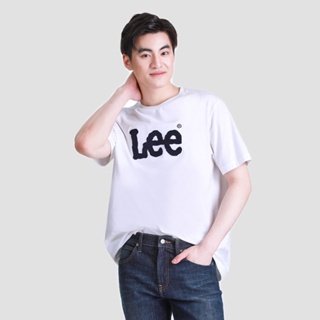 LEE เสื้อยืดแขนสั้นผู้ชาย คอลเลคชั่น Iconic Logo ทรง COMFORT รุ่น LE F123MTSSN15 สีขาว