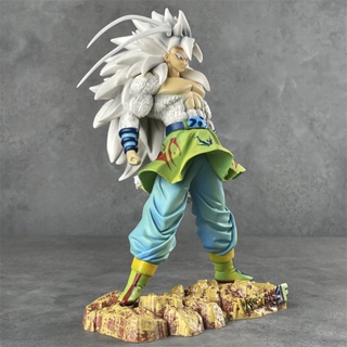 โมเดลฟิกเกอร์ Dragon Ball Super Saiyan Super Five White Hair Goku Vegeta เครื่องประดับ สําหรับตกแต่ง