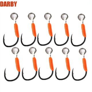 Darby ตะขอเหยื่อตกปลา แบบเหล็กคาร์บอน 10 ชิ้น