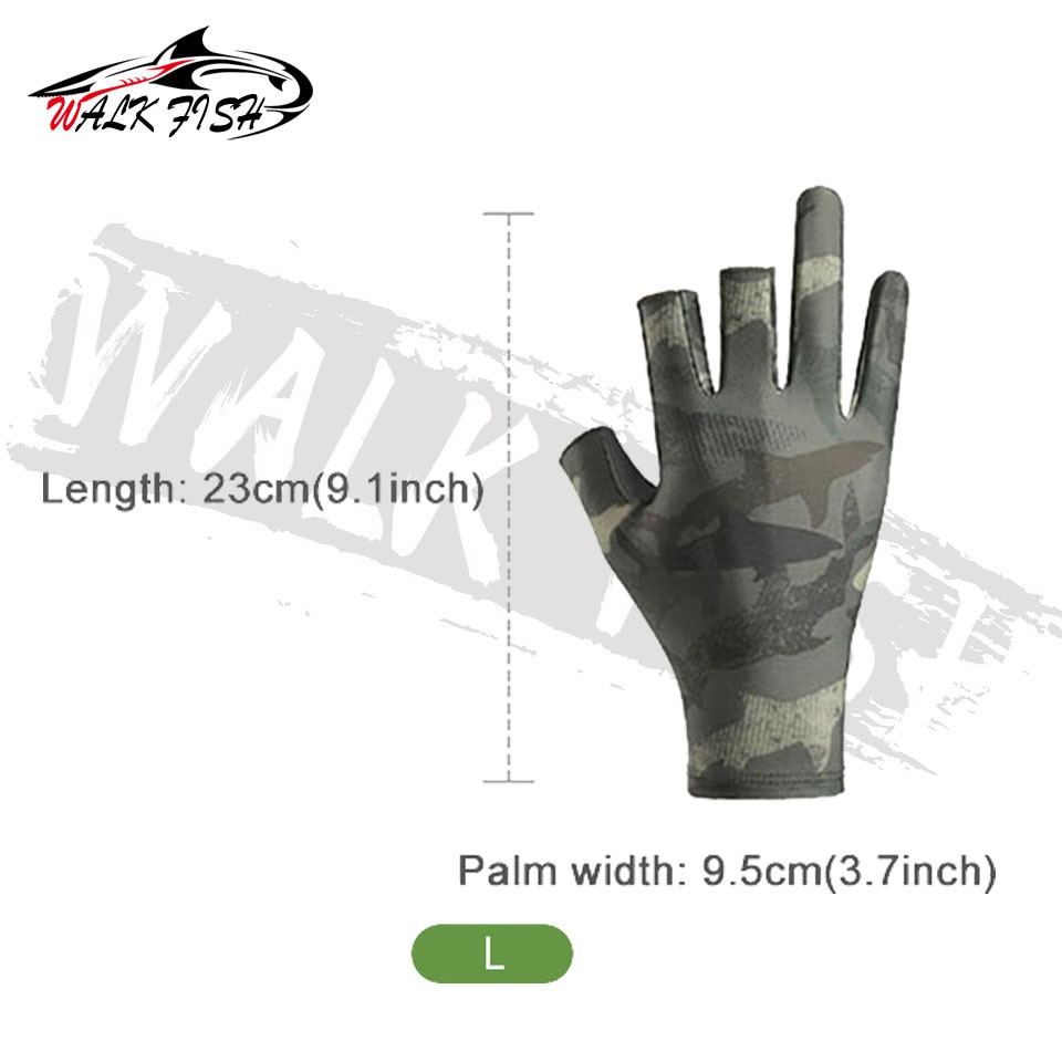 Walk FISH ถุงมือตกปลา UPF 50 ป้องกันแดด ระบายอากาศ เหมาะกับเล่นกีฬากลางแจ้ง สําหรับผู้ชาย — صورة 2
