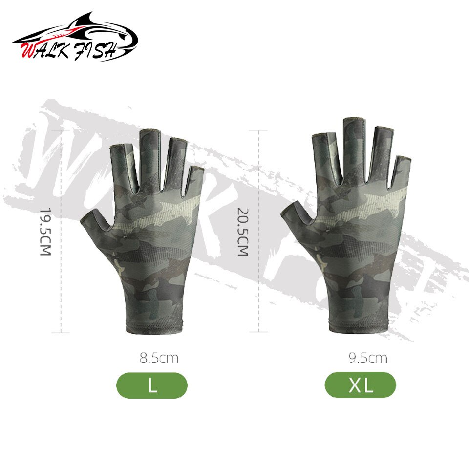 Walk FISH ถุงมือตกปลา UPF 50 ป้องกันแดด ระบายอากาศ เหมาะกับเล่นกีฬากลางแจ้ง สําหรับผู้ชาย — صورة 3