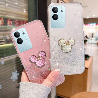 พร้อมส่ง ใหม่ เคสโทรศัพท์มือถือนิ่ม แบบใส ลายท้องฟ้ากลางคืน มินนี่เมาส์น่ารัก วิบวับ แฟชั่น สําหรับ VIVO V29 Y27 Y36 Y78 5G 4G 2023 V29 Y27