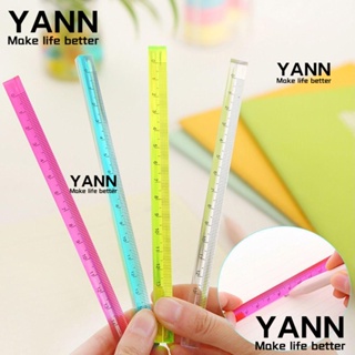 Yann1 ไม้บรรทัดสเกล 15 20 ซม. สีโปร่งใส เครื่องเขียน สําหรับโรงเรียน 5 ชิ้น