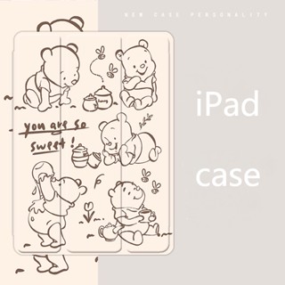 เคส ลายวินนี่ เดอะ พูห์ สําหรับ iPad air 3 4 5 mini 4 5 6 10.9 gen10 pro11 2022 10.2 gen 7 8 9 gen6