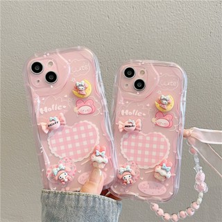 เคส Vivo V29 V27 V23 5G เคส Vivo V27E เคส Vivo V27 Pro เคส เคสโทรศัพท์มือถือ แบบใส ขอบครีม กันตก ลายตุ๊กตาสามมิติ สําหรับ