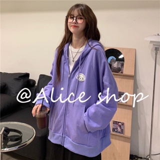 Alice  เสื้อผ้าผู้ญิง แขนยาว เสื้อฮู้ด คลุมหญิง สไตล์เกาหลี แฟชั่น  Chic Beautiful High quality ทันสมัย A98J24O 36Z230909