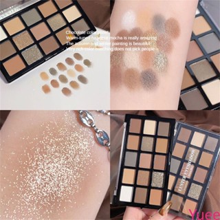 Dikalu Waterproof Eye Shadow Palette ต่ำยาวนานอเนกประสงค์สีน้ำตาลเย็นลมบริสุทธิ์นมชา Earth Color Eye Shadow BOARD yuee