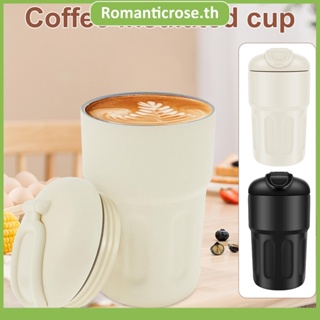  Shopskc4710 แก้วกาแฟสุญญากาศ สเตนเลส มีฉนวนกันความร้อน กันลื่น พร้อมฝาปิด 400 มล.