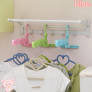 Lilac ราวตากผ้า ราวแขวนเสื้อผ้า พับได้ ประหยัดพื้นที่ ABS แบบพกพา ในร่ม