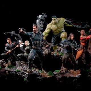 ฟิกเกอร์ Marvel Legand Avengers Spiderman Iron Man Black Widow Hulk Loki Captain America 1/10 GK Superhero Figma Figurine