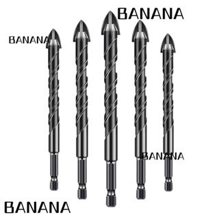 Banana1 ชุดดอกสว่านไฟฟ้า 4 ขอบ 5 6 8 10 12 มม. อเนกประสงค์ ด้ามจับหกเหลี่ยม 5 ชิ้น