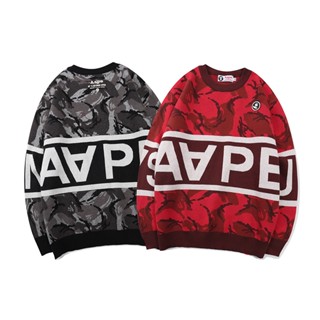 Aape เสื้อกันหนาว ทรงหลวม พิมพ์ลายตัวอักษร สไตล์สตรีท