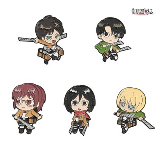 เข็มกลัด Attack On Titan อะนิเมะการ์ตูนป้ายโลหะผสมเคลือบ