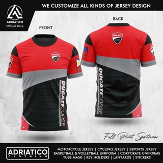 Adriatico เสื้อกีฬาขี่มอเตอร์ไซค์ "DUCATI CORSE" V4 | 001 | เสื้อแขนยาว: เสื้อโปโล: เสื้อยืด |